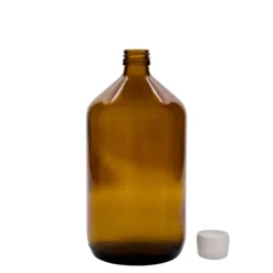1.000 ml bottiglia medica, marrone, vetro, bocca: PP 28