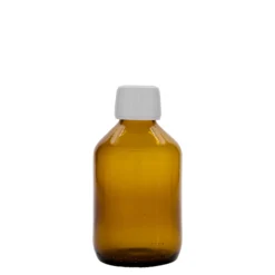 200 ml bottiglia medicinale, marrone, vetro, bocca: PP 28