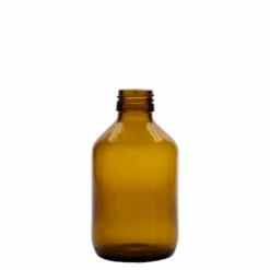 200 ml bottiglia medicinale, marrone, vetro, bocca: PP 28