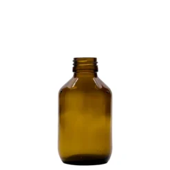 150 ml bottiglia medicinale, marrone, vetro, bocca: PP 28