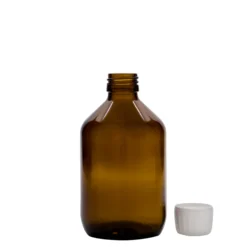 300 ml bottiglia medicinale, marrone, vetro, bocca: PP 28