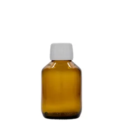125 ml bottiglia medicinale, marrone, vetro, bocca: PP 28