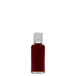 30 ml bottiglia medicinale, vetro, bocca: DIN 18
