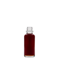 30 ml bottiglia medicinale, vetro, bocca: DIN 18