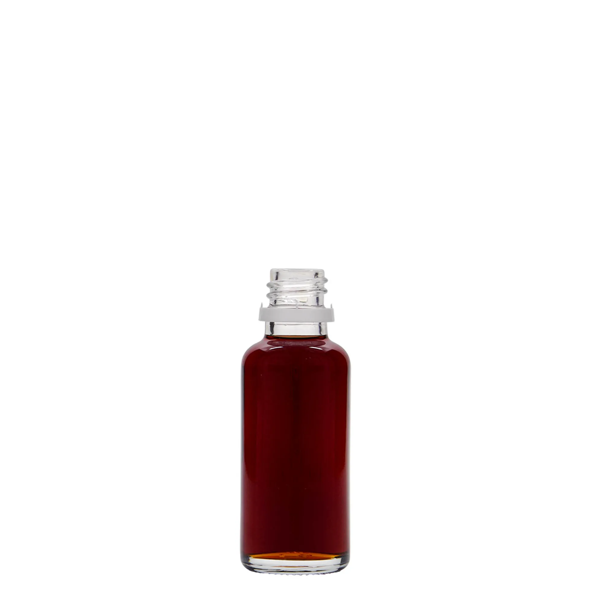 30 ml bottiglia medicinale, vetro, bocca: DIN 18