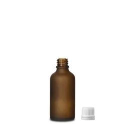 50 ml bottiglia medicinale, vetro, marrone satinato, bocca: DIN 18