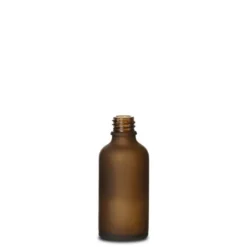 50 ml bottiglia medicinale, vetro, marrone satinato, bocca: DIN 18