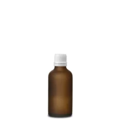 50 ml bottiglia medicinale, vetro, marrone satinato, bocca: DIN 18