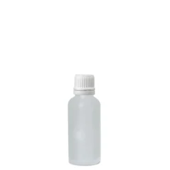 30 ml bottiglia medicinale, vetro, satinato, bocca: DIN 18