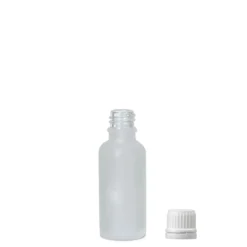 30 ml bottiglia medicinale, vetro, satinato, bocca: DIN 18