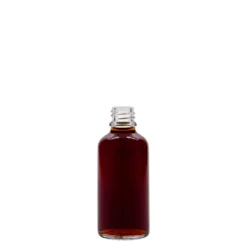 50 ml bottiglia medicinale, vetro, bocca: DIN 18