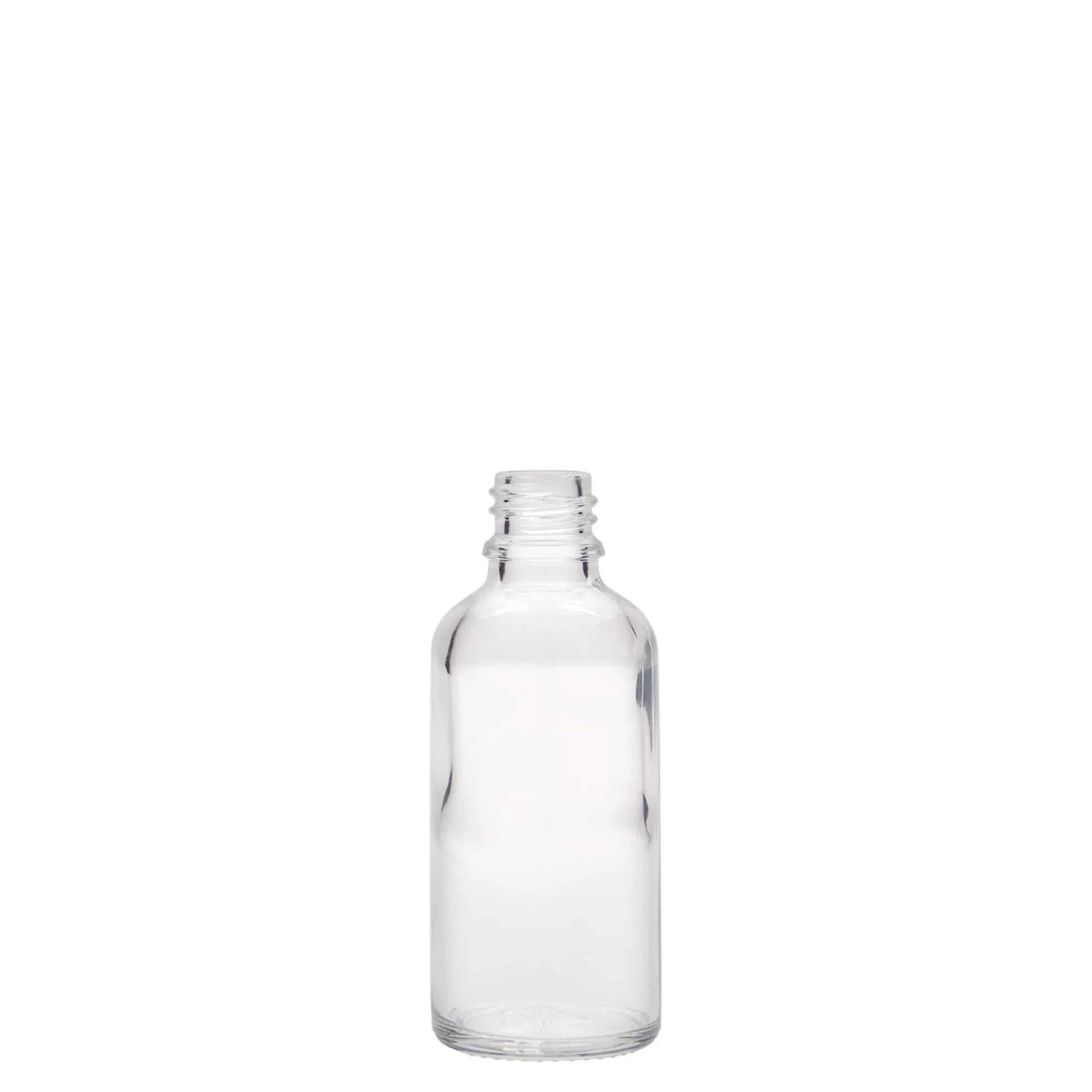 50 ml bottiglia medicinale, vetro, bocca: DIN 18