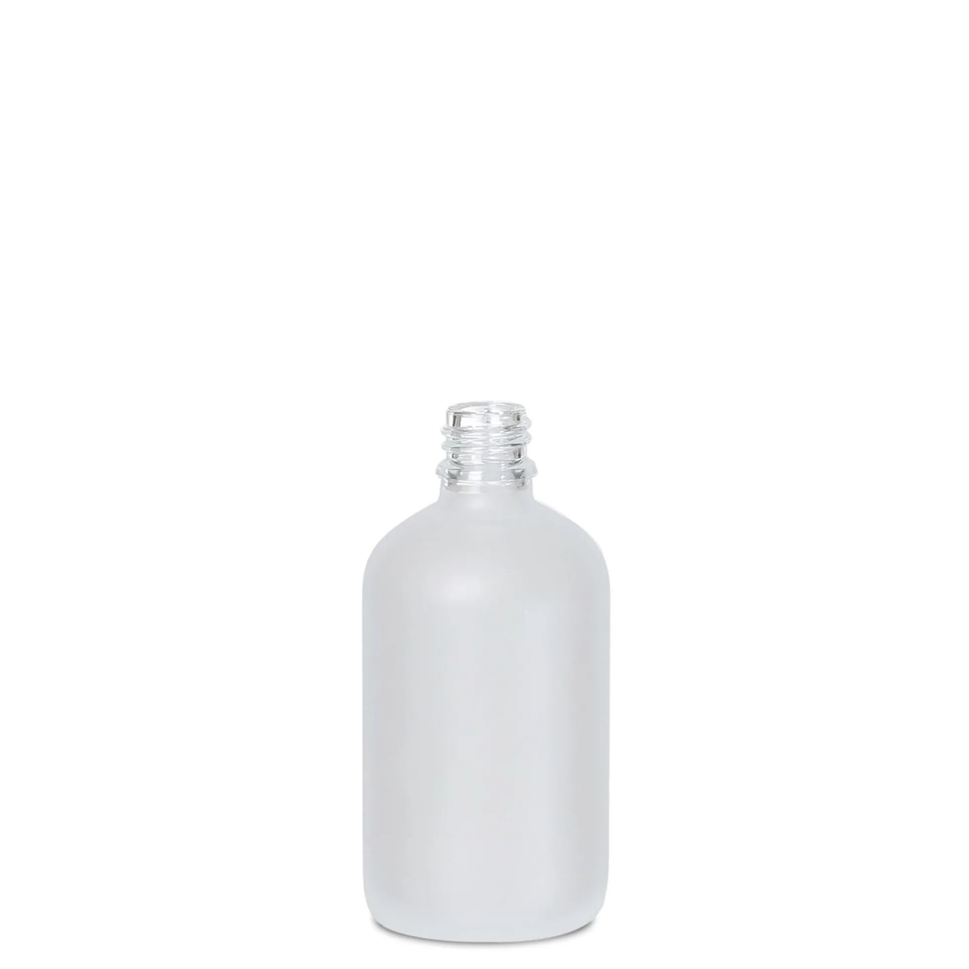 100 ml bottiglia medicinale, vetro, satinato, bocca: DIN 18