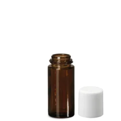 50 ml bottiglia roll-on, vetro, marrone, bocca: chiusura a vite