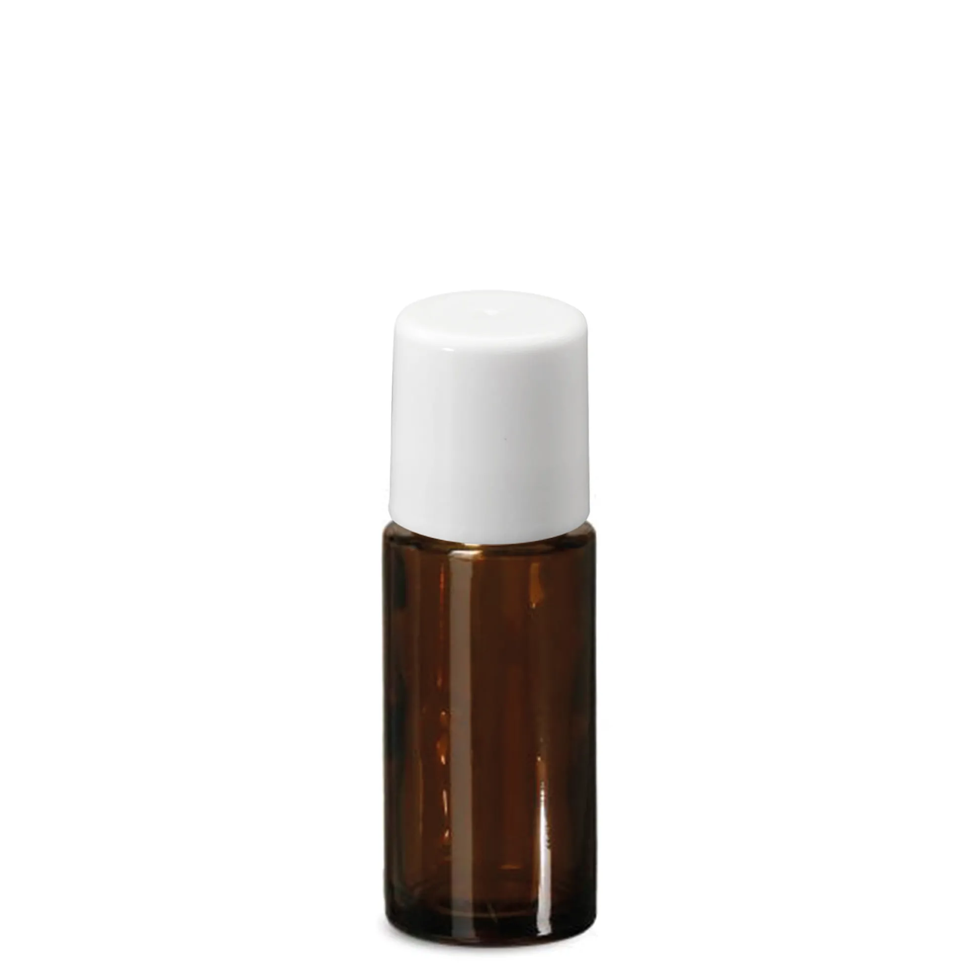 50 ml bottiglia roll-on, vetro, marrone, bocca: chiusura a vite
