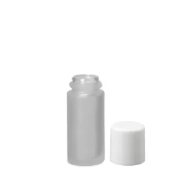 50 ml bottiglia roll-on, vetro, satinato, bocca: chiusura a vite