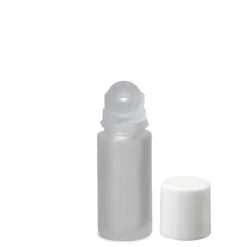 50 ml bottiglia roll-on, vetro, satinato, bocca: chiusura a vite
