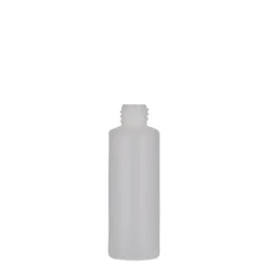 50 ml bottiglia rotonda, plastica PE, naturale, bocca: chiusura a vite