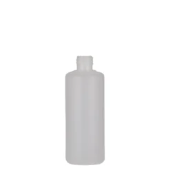100 ml bottiglia rotonda, plastica PE, naturale, bocca: chiusura a vite