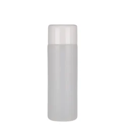 200 ml bottiglia rotonda, plastica PE, naturale, bocca: chiusura a vite