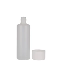 200 ml bottiglia rotonda, plastica PE, naturale, bocca: chiusura a vite