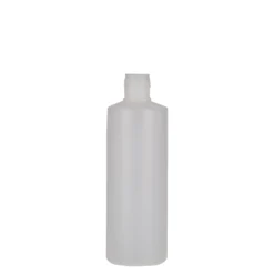 200 ml bottiglia rotonda, plastica PE, naturale, bocca: chiusura a vite