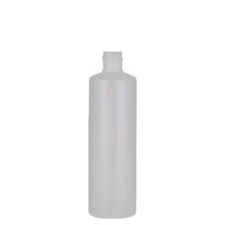 250 ml bottiglia rotonda, plastica PE, naturale, bocca: chiusura a vite
