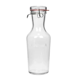 1.000 ml caraffa di vetro 'Lock-Eat', bocca: chiusura a molla con gancio in filo metallico