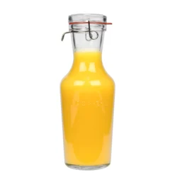 1.000 ml caraffa di vetro 'Lock-Eat', bocca: chiusura a molla con gancio in filo metallico