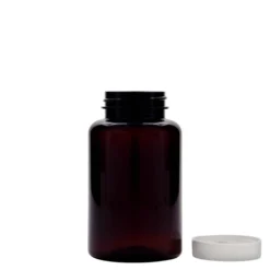 250 ml contenitore PET, plastica, marrone, bocca: 45/400