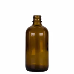 100 ml flacone con contagocce medicinale, vetro, marrone-nero, bocca: DIN 18