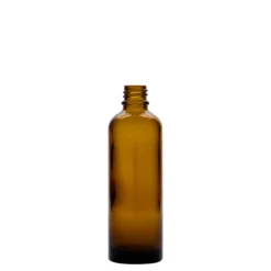 75 ml flacone medicinale, vetro, marrone, bocca: DIN 18