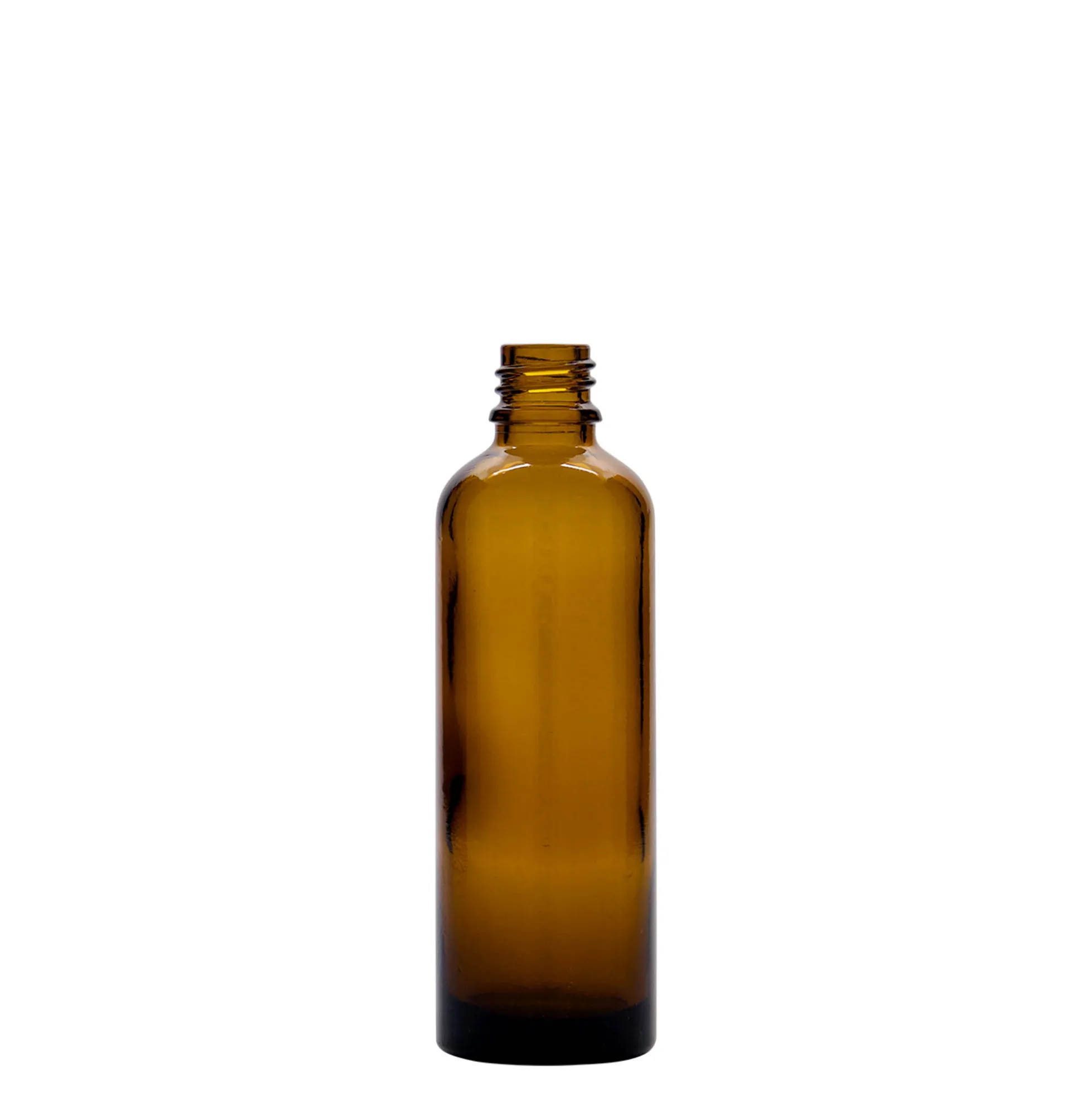 75 ml flacone medicinale, vetro, marrone, bocca: DIN 18