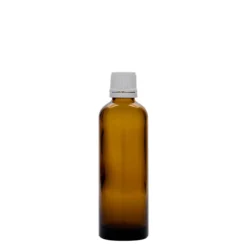75 ml flacone medicinale, vetro, marrone, bocca: DIN 18