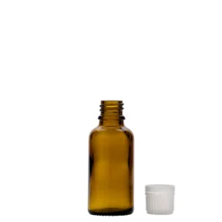 30 ml flacone medicinale, vetro, marrone, bocca: DIN 18