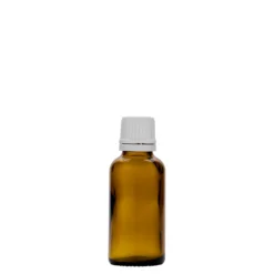 30 ml flacone medicinale, vetro, marrone, bocca: DIN 18