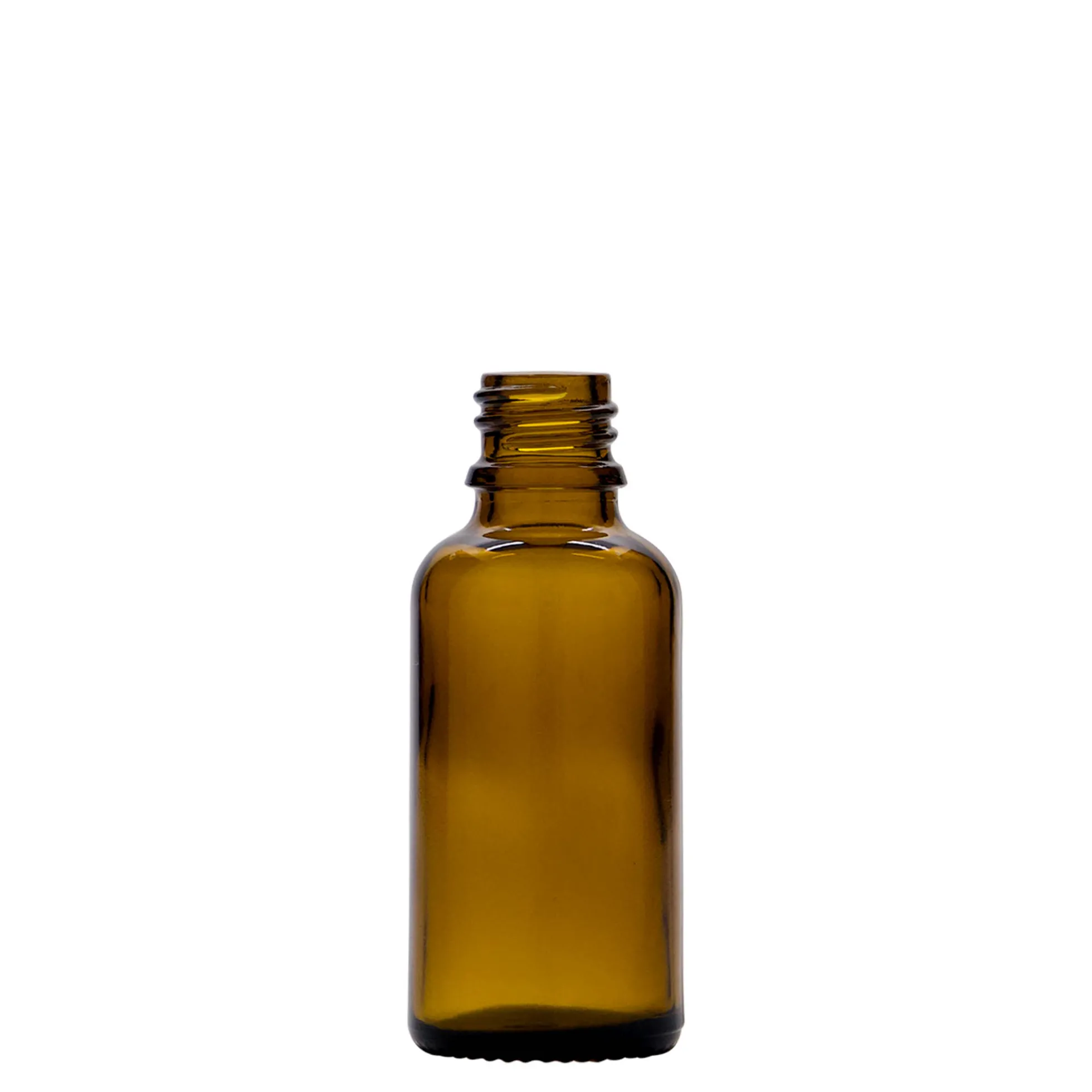 30 ml flacone medico con pompa per lozione, vetro, marrone, bocca: DIN 18