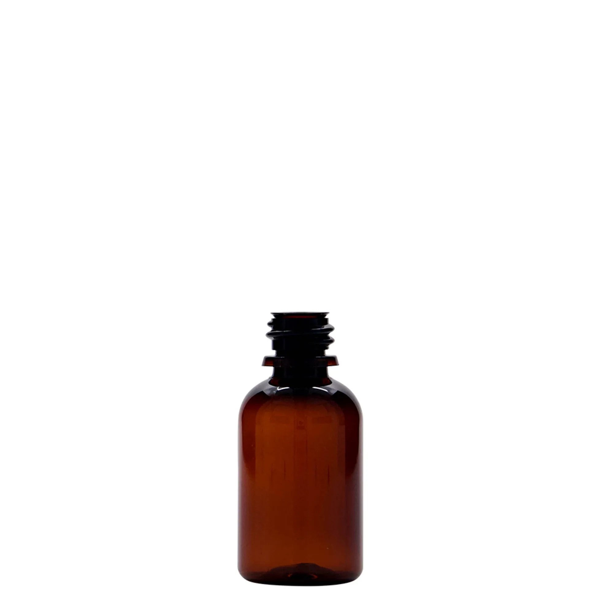30 ml flacone medico in PET 'Easy Living', marrone, plastica, bocca: DIN 18