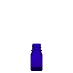 5 ml flacone medico, vetro, blu reale, bocca: DIN 18
