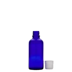 50 ml flacone medico, vetro, blu reale, bocca: DIN 18