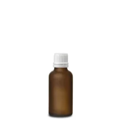 30 ml flacone medico, vetro, marrone satinato, bocca: DIN 18