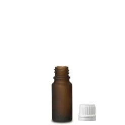 10 ml flacone medico, vetro, marrone satinato, bocca: DIN 18