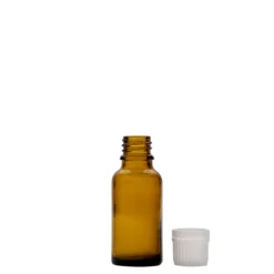 20 ml flacone medico, vetro marrone, bocca: DIN 18