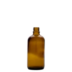 100 ml flacone medico, vetro, marrone, bocca: DIN 18