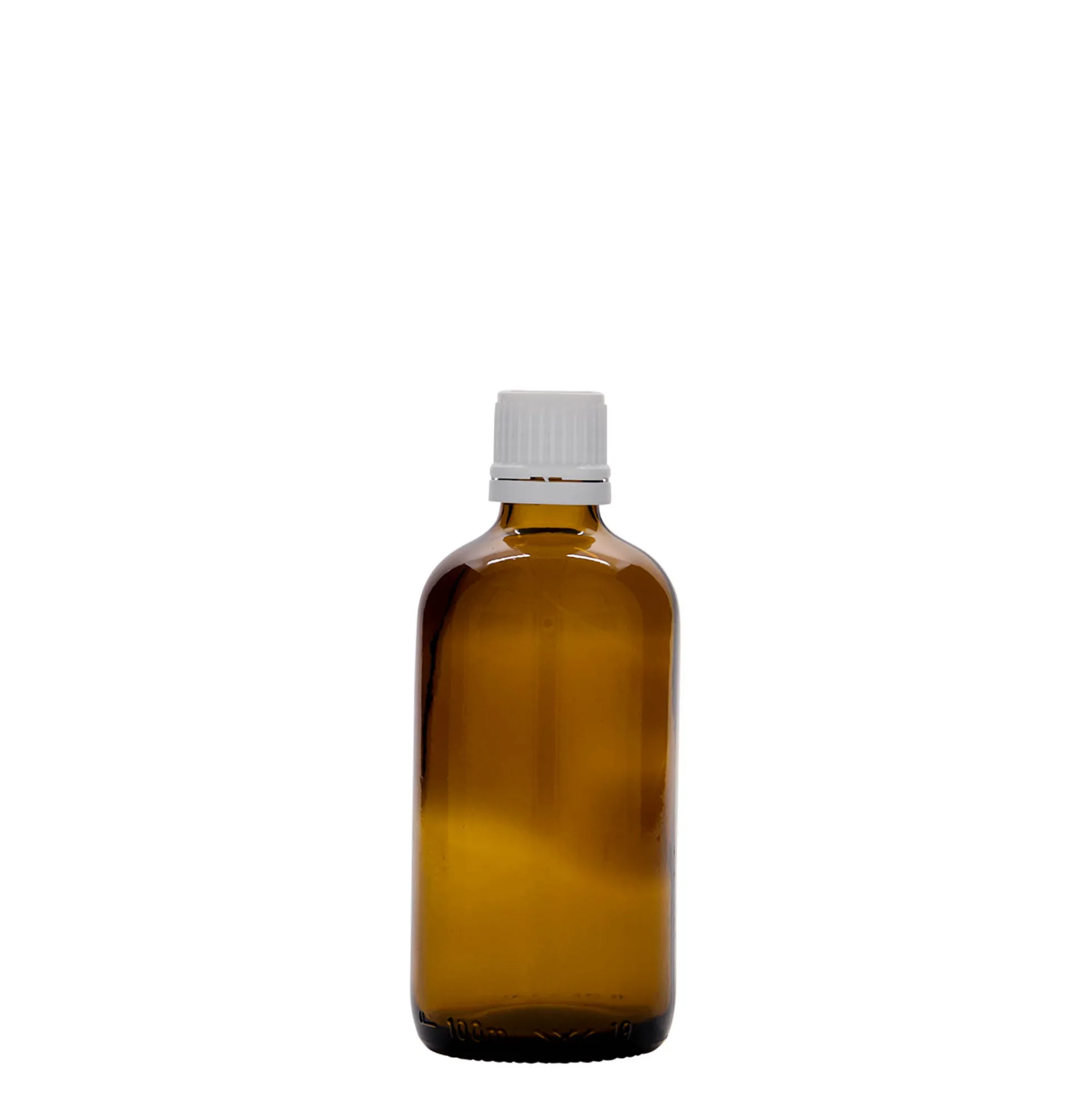 100 ml flacone medico, vetro, marrone, bocca: DIN 18