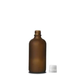 100 ml flacone medico, vetro, marrone satinato, bocca: DIN 18