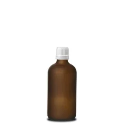 100 ml flacone medico, vetro, marrone satinato, bocca: DIN 18