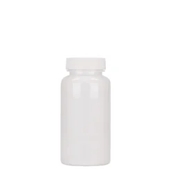150 ml flacone PET, plastica, bianco, bocca: 38/400