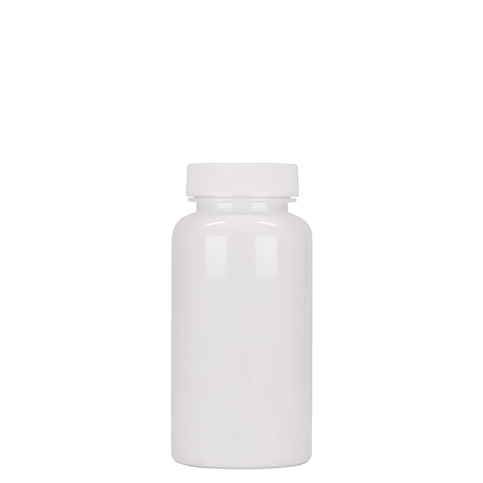 150 ml flacone PET, plastica, bianco, bocca: 38/400