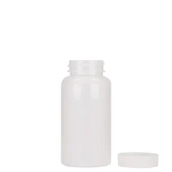 150 ml flacone PET, plastica, bianco, bocca: 38/400